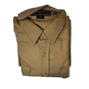 SKSafety FR Flame Retardant Work Shirt Medium NWT Long Sleeve Workwear Safety
